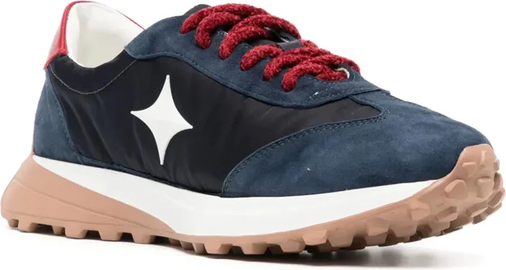 Star suede-trimmed sneakers - Image 2