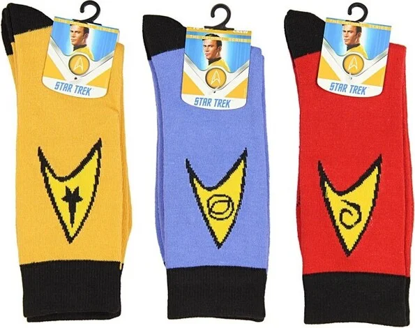 Star Trek The Original Series Uniform Adult Crew Socks - Image 2