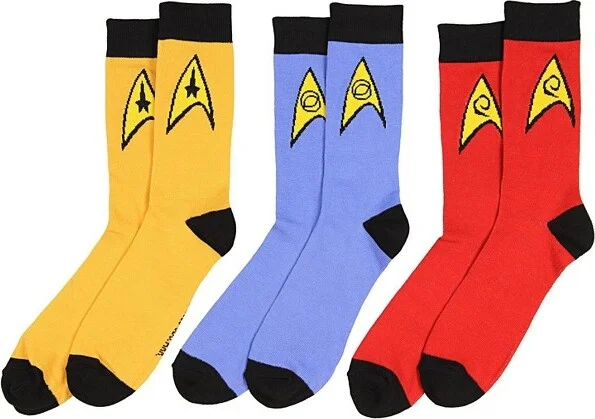 Star Trek The Original Series Uniform Adult Crew Socks