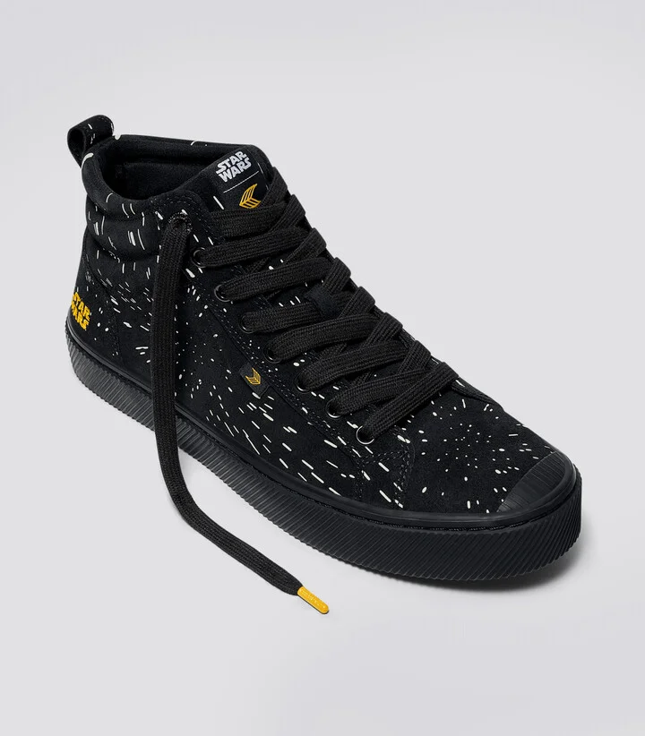 STAR WARS OCA High Black Suede Light Speed Graphic Print Sneaker Men - Image 2