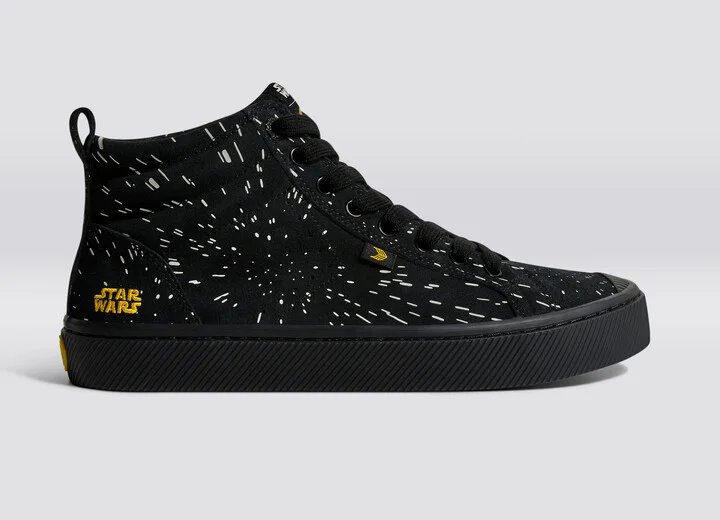 STAR WARS OCA High Black Suede Light Speed Graphic Print Sneaker Men - Image 3