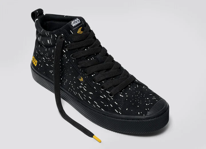STAR WARS OCA High Black Suede Light Speed Graphic Print Sneaker Men - Image 4