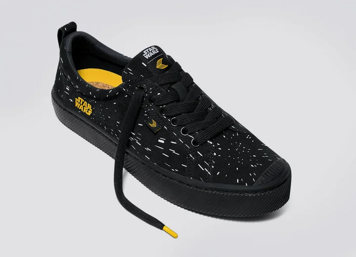 STAR WARS OCA Low Black Suede Light Speed Graphic Print Sneaker Men - Image 4