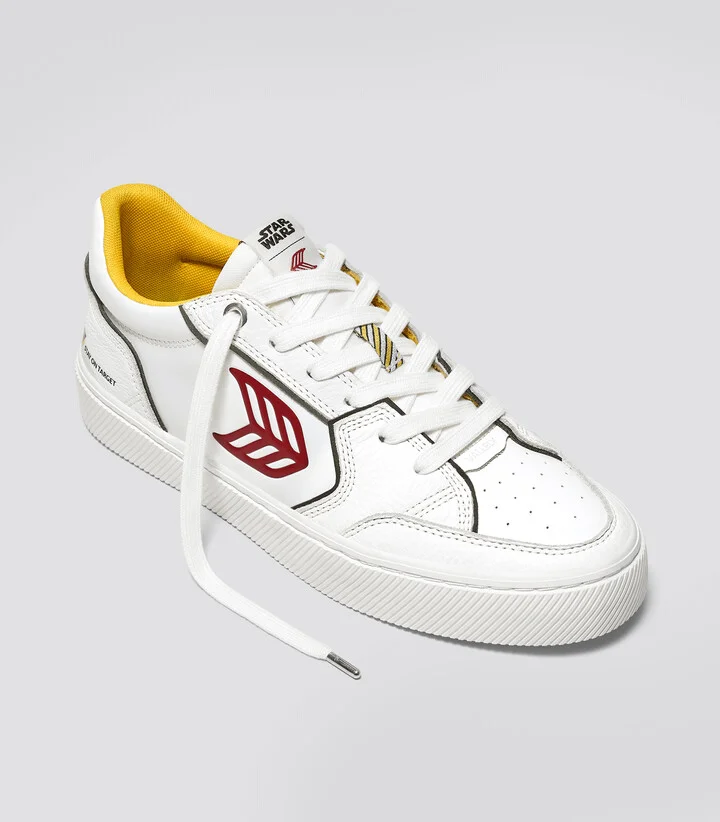 STAR WARS VALLELY White Leather Fighter Pilot Red Logo Sneaker Men - Image 2