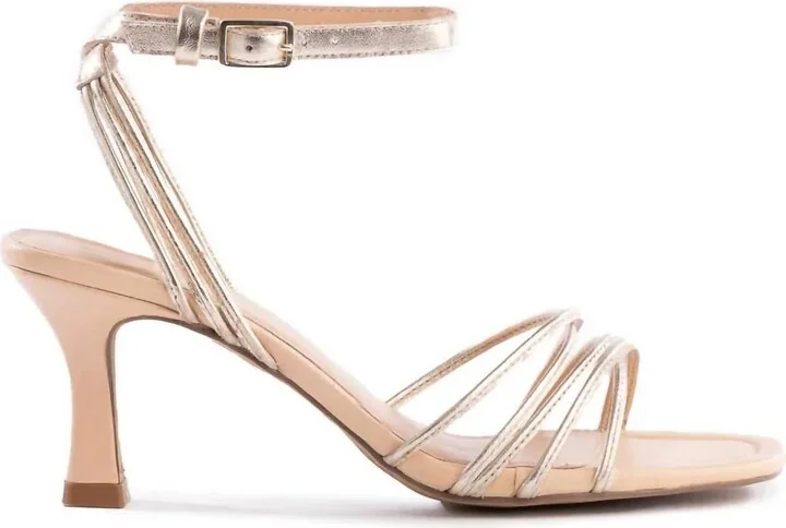Starboard Heels In Gold/vachetta
