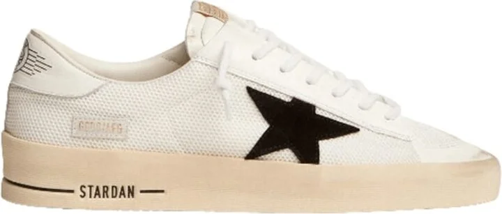 Stardan Black Suede Star and White Heel Tab Men's Sneakers