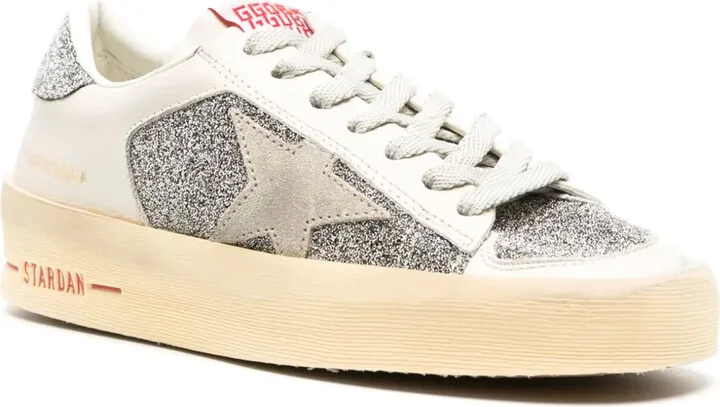 Stardan crystal-embellished leather sneakers - Image 2