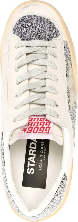 Stardan crystal-embellished leather sneakers - Image 4