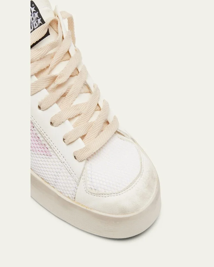Stardan Leather Net Low-Top Sneakers - Image 4