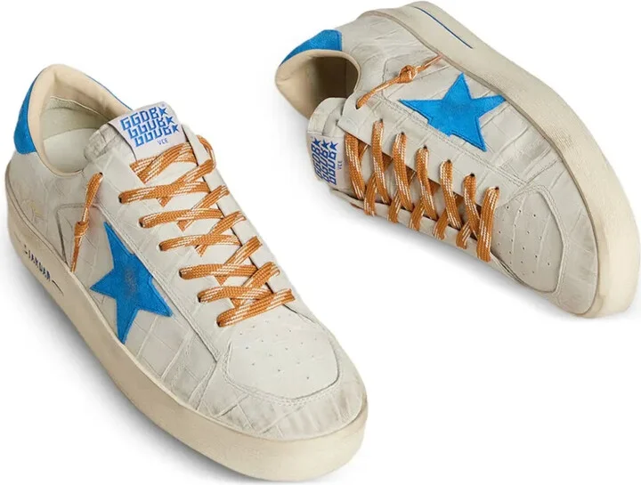 Stardan star-printed crocodile-effect sneakers - Image 2