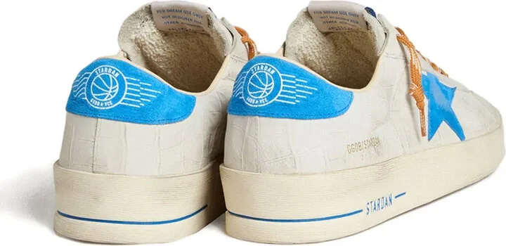 Stardan star-printed crocodile-effect sneakers - Image 3