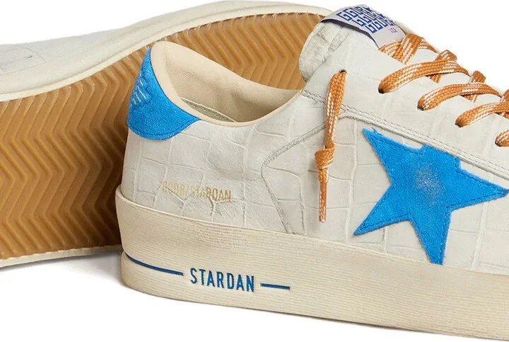 Stardan star-printed crocodile-effect sneakers - Image 4