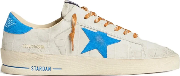 Stardan star-printed crocodile-effect sneakers
