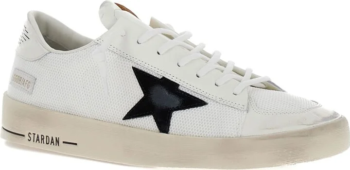 'stardan' White Low Top Sneakers With Star Patch In Leather And Fabric Man - Image 2