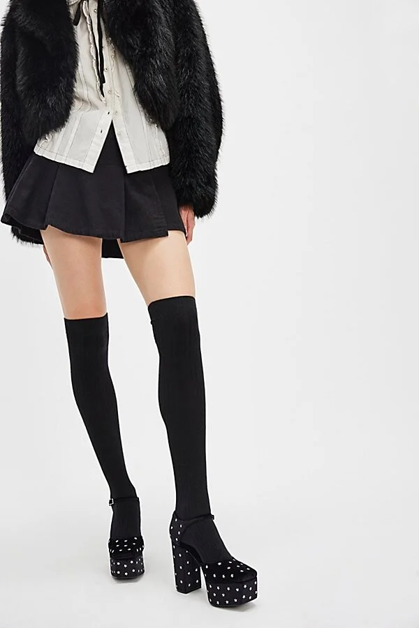 Stardust Velvet Platform Heels - Image 3