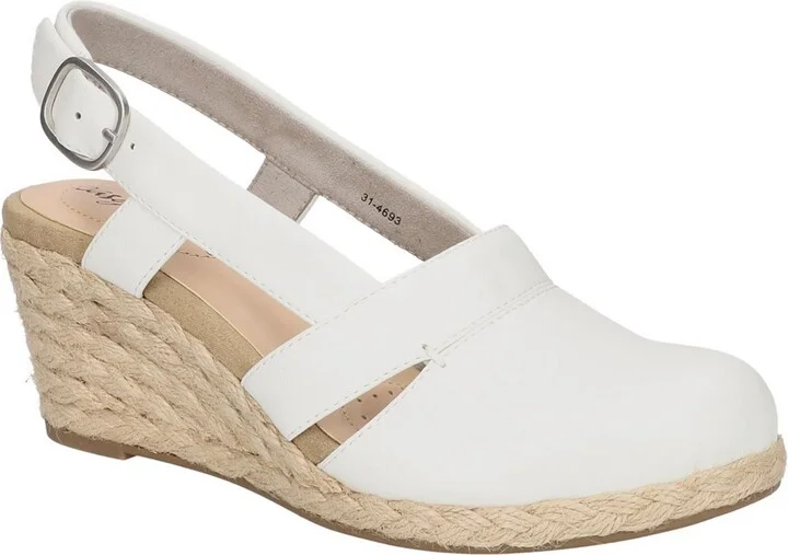 Stargaze Womens Faux Leather Closed Toe Wedge Sandals