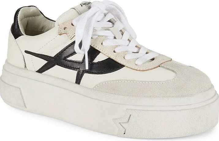 Starmoon Leather Low Top Platform Sneakers - Image 2