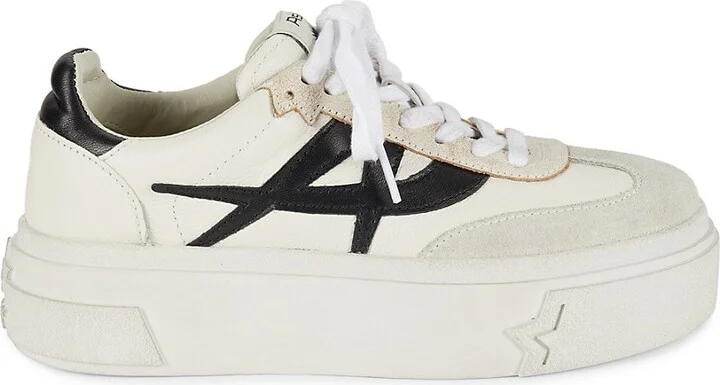 Starmoon Leather Low Top Platform Sneakers