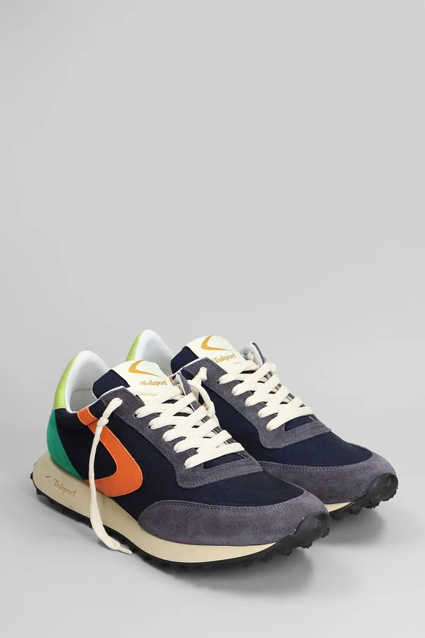 Start Sneakers In Blue Suede And Fabric - Image 2