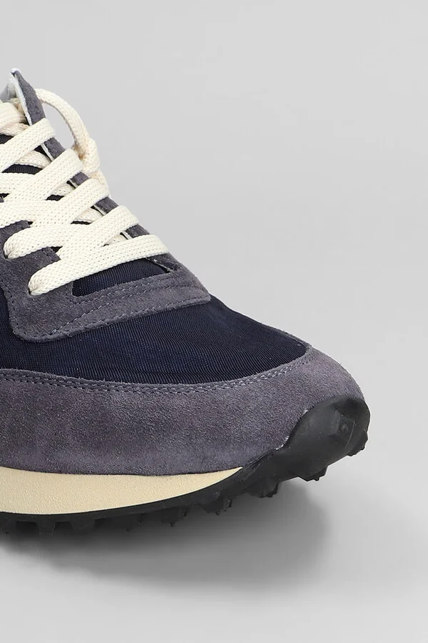 Start Sneakers In Blue Suede And Fabric - Image 5