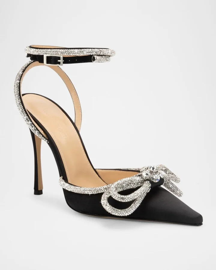 Stass Double Bow Ankle-Strap Pumps - Image 4