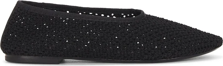 Staud Alba Ballet Flat in Black