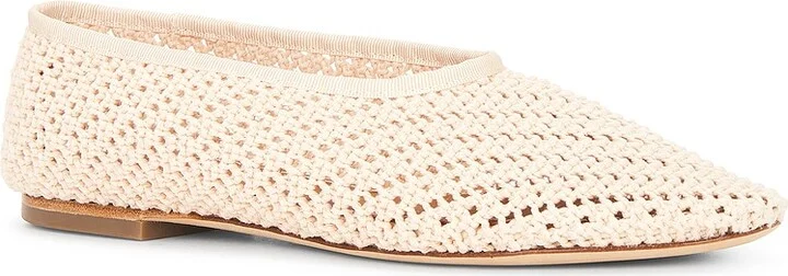 Staud Alba Ballet Flat in Cream - Image 2