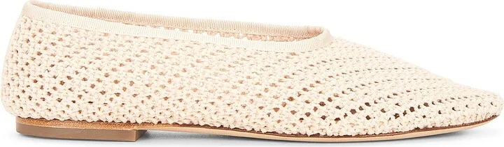 Staud Alba Ballet Flat in Cream