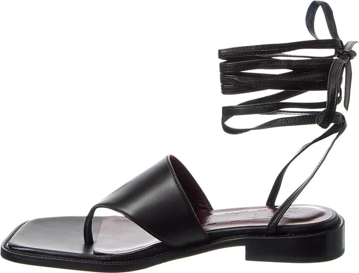 Staud Alexandre Lace-Up Leather Sandal - Image 2