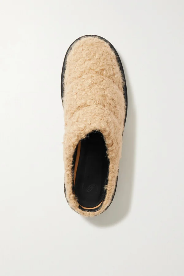 STAUD - Astro Quilted Faux Shearling Mules - Neutrals - Image 5