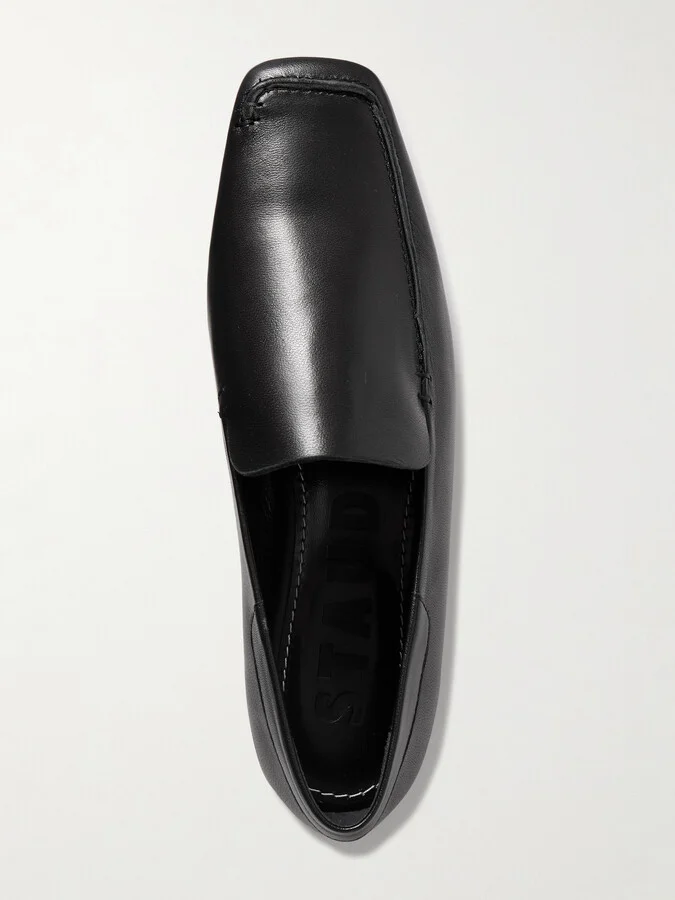 STAUD - Becks Leather Loafers - Black - Image 5