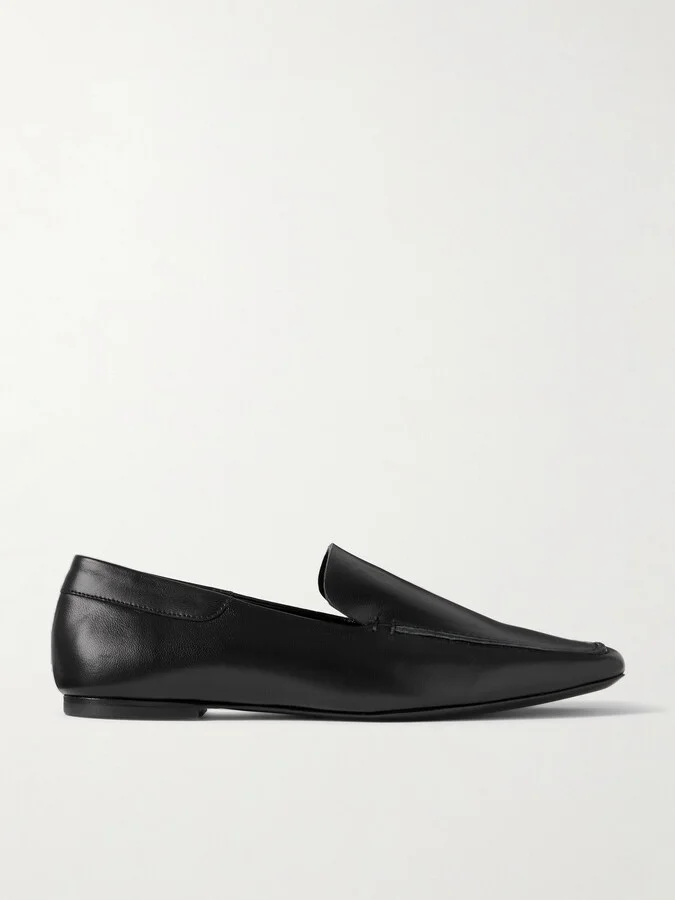 STAUD - Becks Leather Loafers - Black