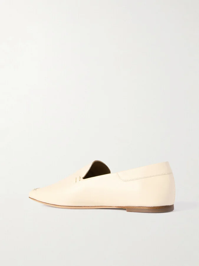 STAUD - Becks Leather Loafers - Cream - Image 3