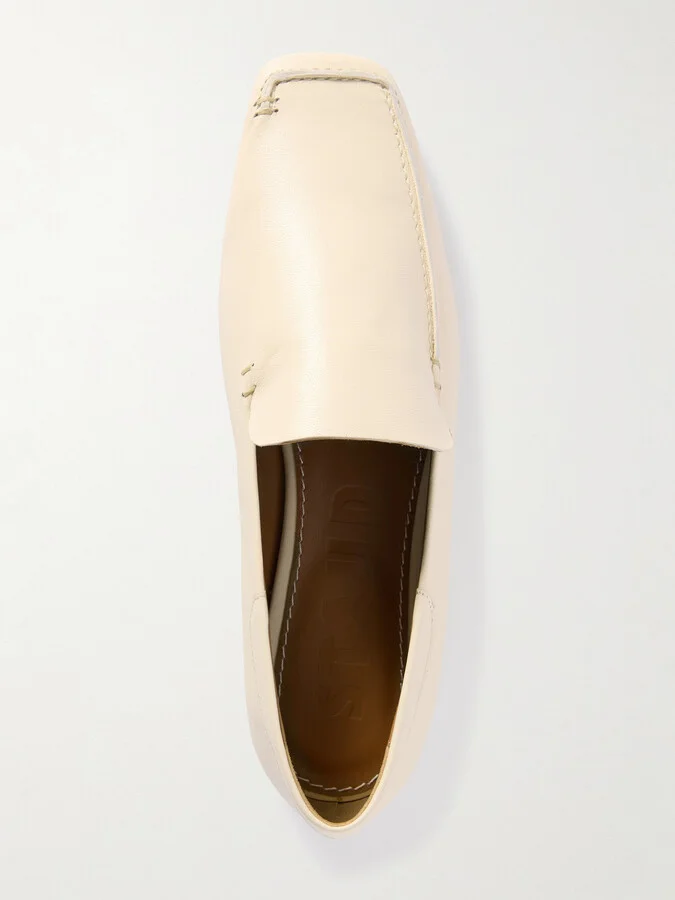 STAUD - Becks Leather Loafers - Cream - Image 5