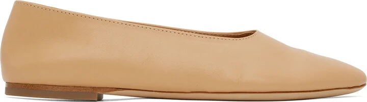 Staud Beige Alba Ballerina Flats