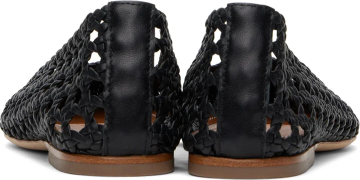 Staud Black Nell Crochet Ballerina Flats - Image 2
