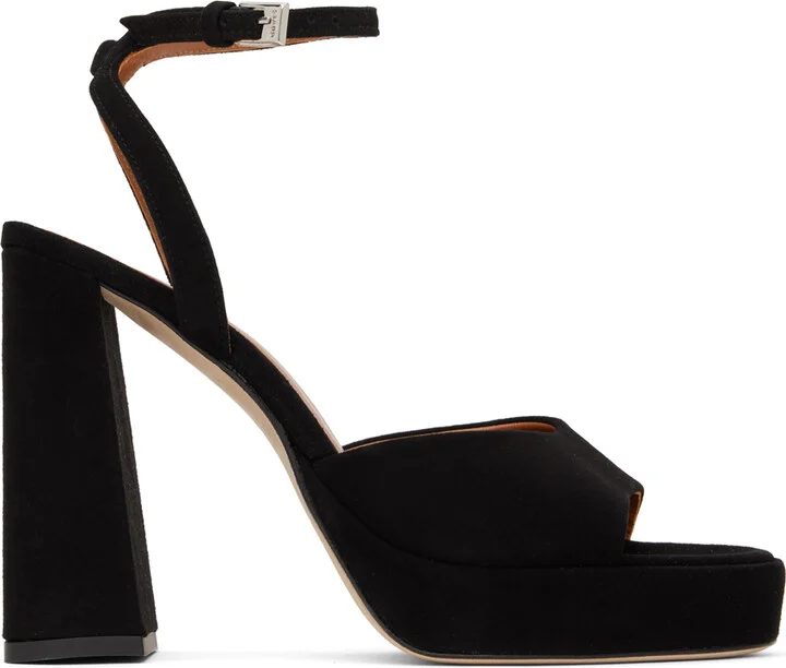 Staud Black Solange Heeled Sandals