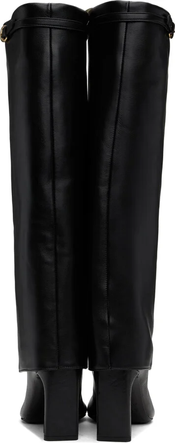 Staud Black Wally Foldover High Heel Tall Boots - Image 2