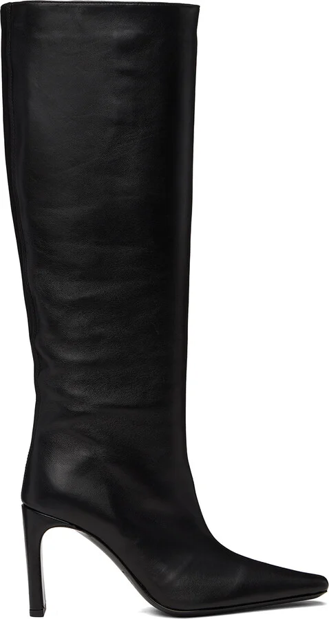 Staud Black Wally High Heel Tall Boots