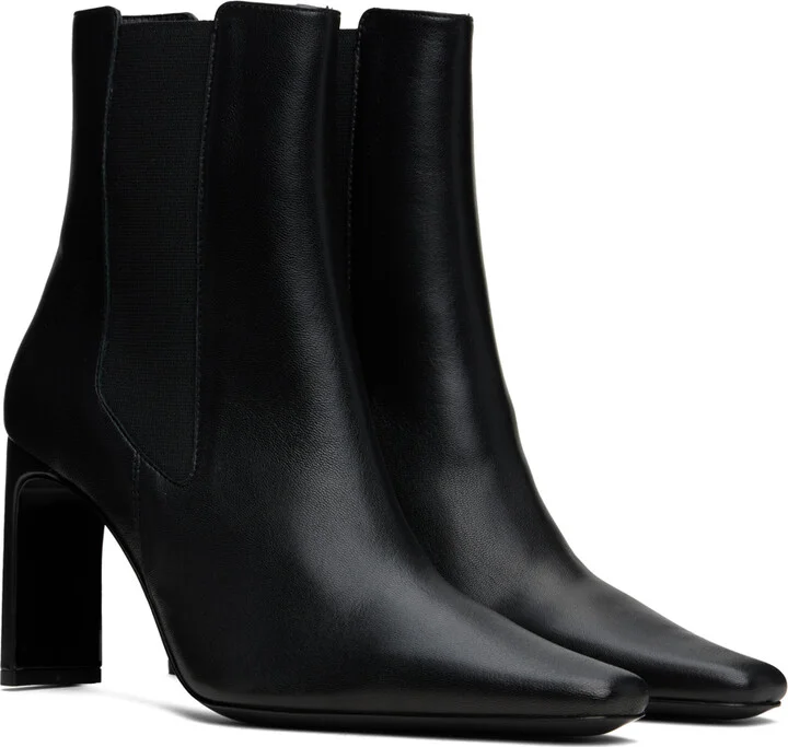 Staud Black Wally High Heeled Ankle Boots - Image 4