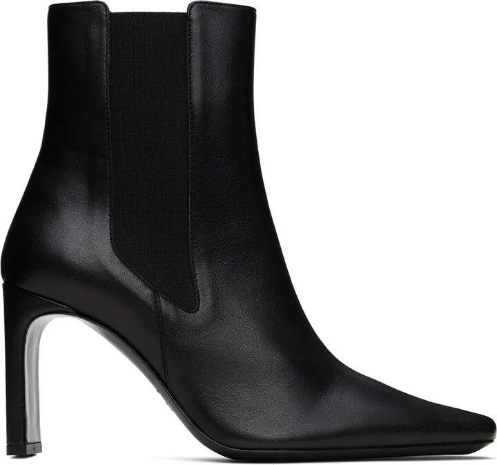 Staud Black Wally High Heeled Ankle Boots