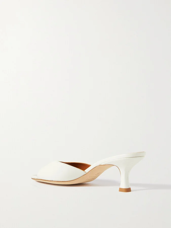 STAUD - Brigitte Leather Mules - White - Image 3