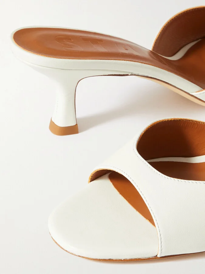 STAUD - Brigitte Leather Mules - White - Image 4