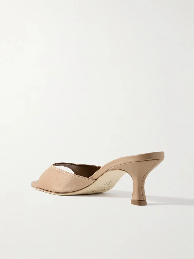 STAUD - Brigitte Satin Mules - Neutrals - Image 3