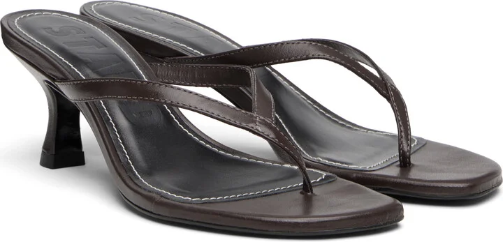 Staud Brown Freja Kitten Heeled Sandals - Image 4