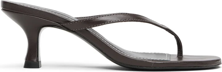 Staud Brown Freja Kitten Heeled Sandals
