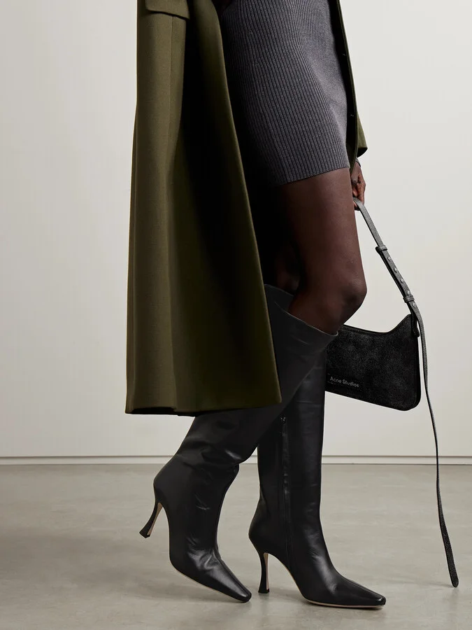 STAUD - Cami Leather Knee Boots - Black - Image 2
