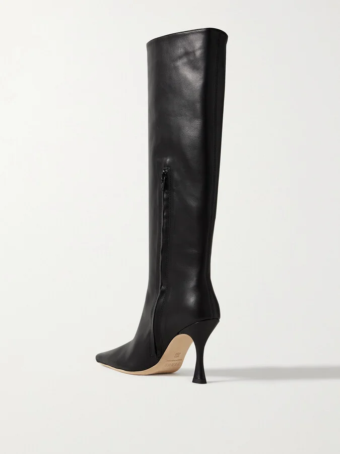 STAUD - Cami Leather Knee Boots - Black - Image 3