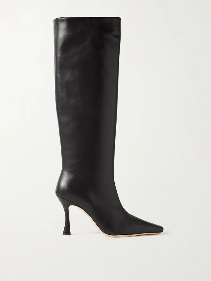 STAUD - Cami Leather Knee Boots - Black
