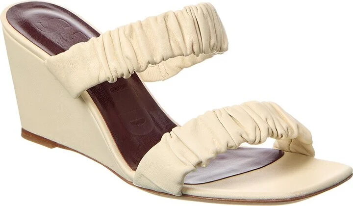 Staud Frankie Leather Wedge Sandal